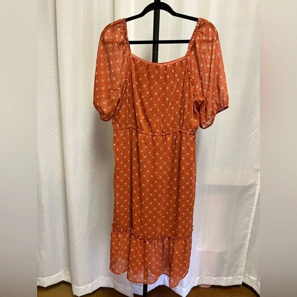 Lucky Brand rust medallion NWT dress | size XL - Picture 8 of 9